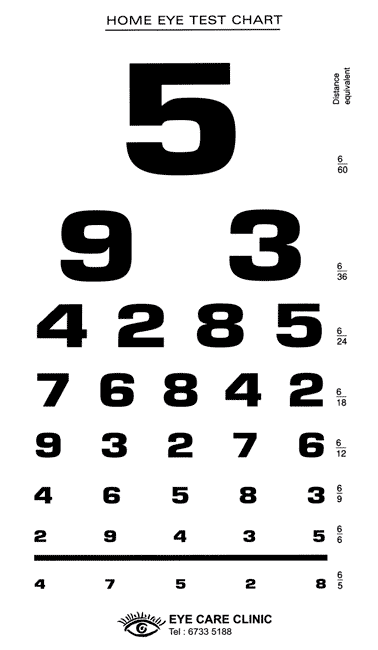 Distance vision test - Myopia Control Singapore